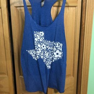 Texas racer back tank